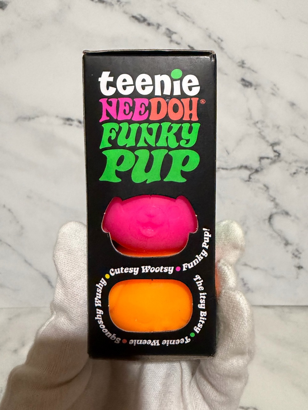 Teenie NeeDoh Funky Pup - Pink, Orange, Purple